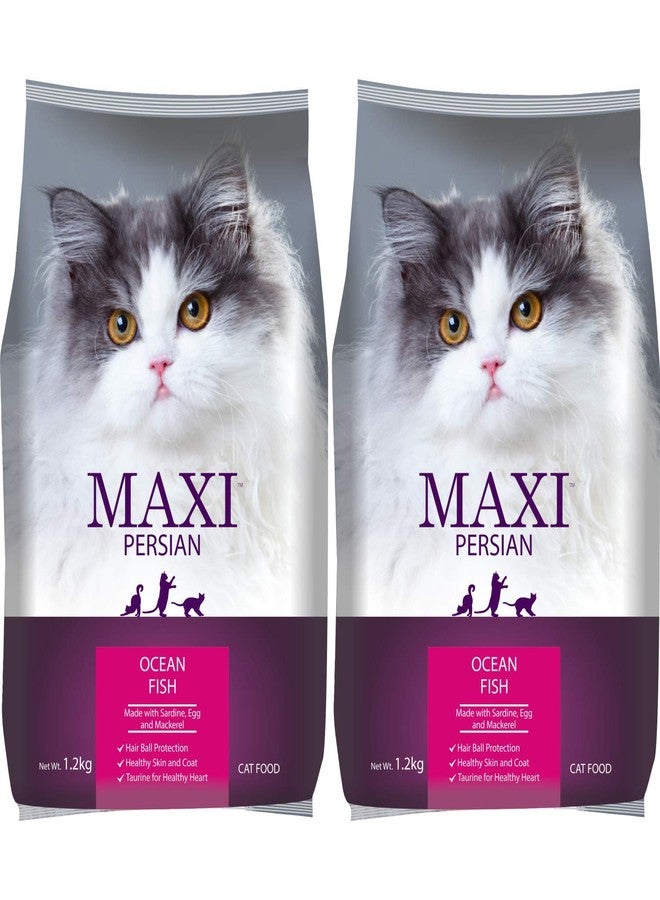Maxi Persian All Lifstages Dry Cat Food, Ocean fish Flavor 1.2 kg (Buy 1 Get 1 Free ) Total 2.4 kg Pack - Image 1